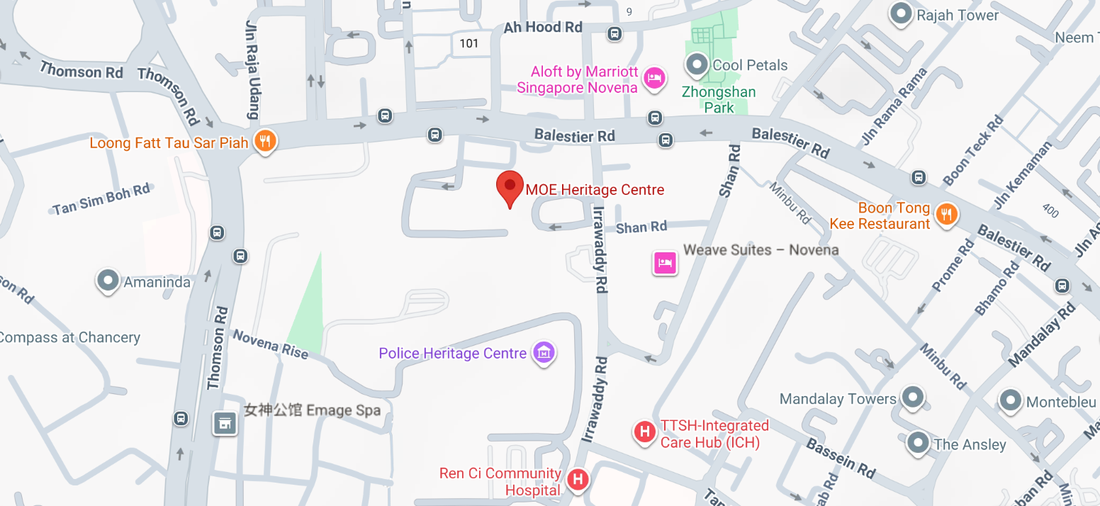 Map of MOE heritage Centre